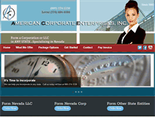 Tablet Screenshot of americancorpenterprises.com